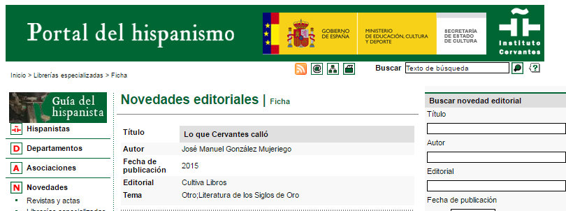 Dossier de Prensa Portal Hispanismo Inst. Cervantes