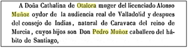 Pedro Muñoz hijo de Alonso Muñoz