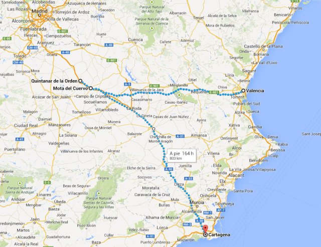 Quintanar-Mota-Valencia y Cartagena