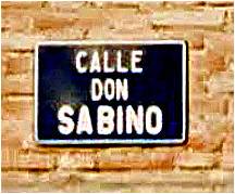 Rótulo de la Calle de Don Sabino