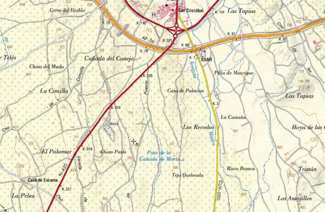 plano pozo cañada maría