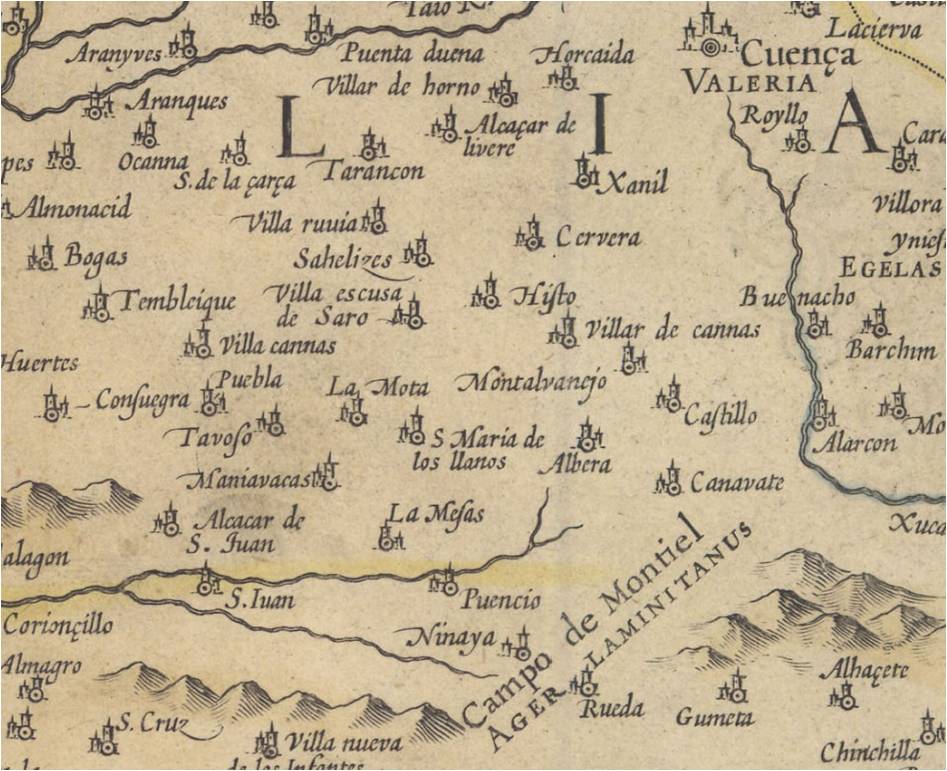 mapa de las dos Castillas en 1606