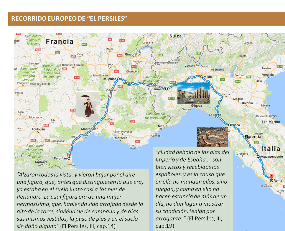 recorrido europeo del Persiles